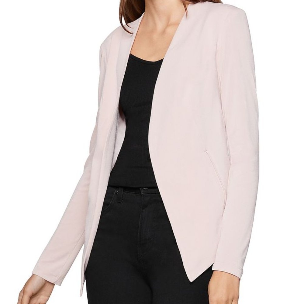 BCBGENERATION Blush Welt Pocket Tuxedo Blazer